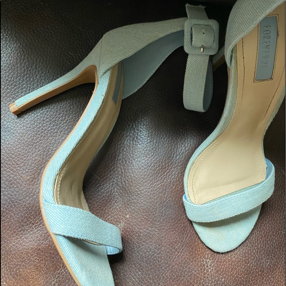 Denim heels